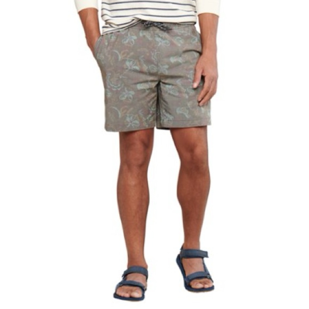Toad&Co Athletic Shorts Green and Brown Lightweight Design